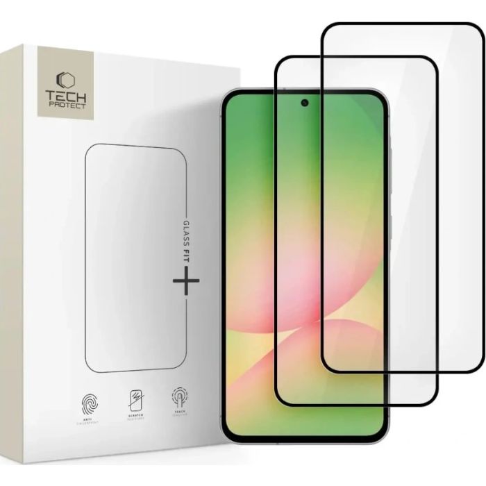 Ochranné sklo Tech-Protect Glass Fit+ Samsung Galaxy A36 5G A366/A56 5G A566 čierne (2ks)