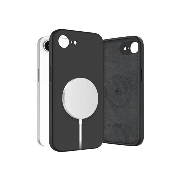 Obal Tech-Protect Liquid Silicone MagSafe Apple iPhone 16e čierny