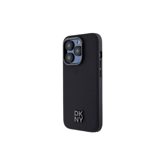 Obal DKNY PU Leather Stack Logo Magsafe Apple iPhone 14 Pro Max DKHMP14XPSMCSLK čierny