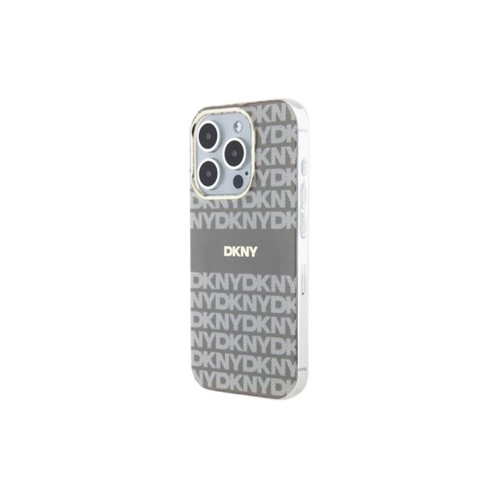 Obal DKNY PC/TPU Repeat Pattern Tonal Stripe Magsafe Apple iPhone 13 Pro DKHMP13LHRHSEE béžový