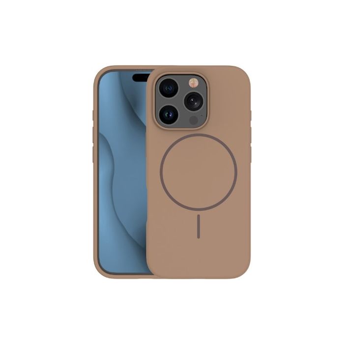 Obal Silicone Thin Mag Apple iPhone 14 hnedý