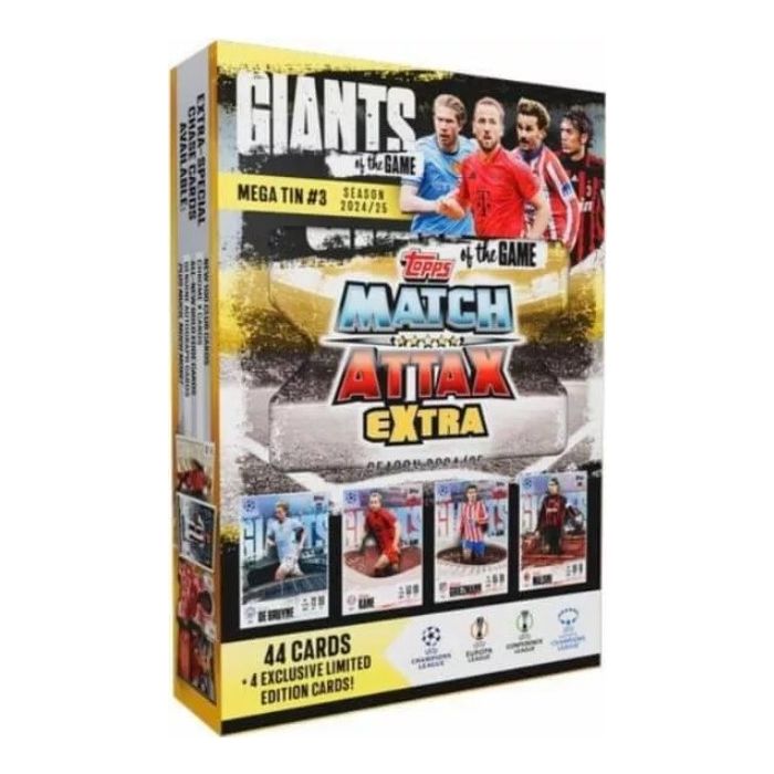 Futbalové karty Topps Match Attax EXTRA TCG 2024/25 UCC MEGA TIN 3