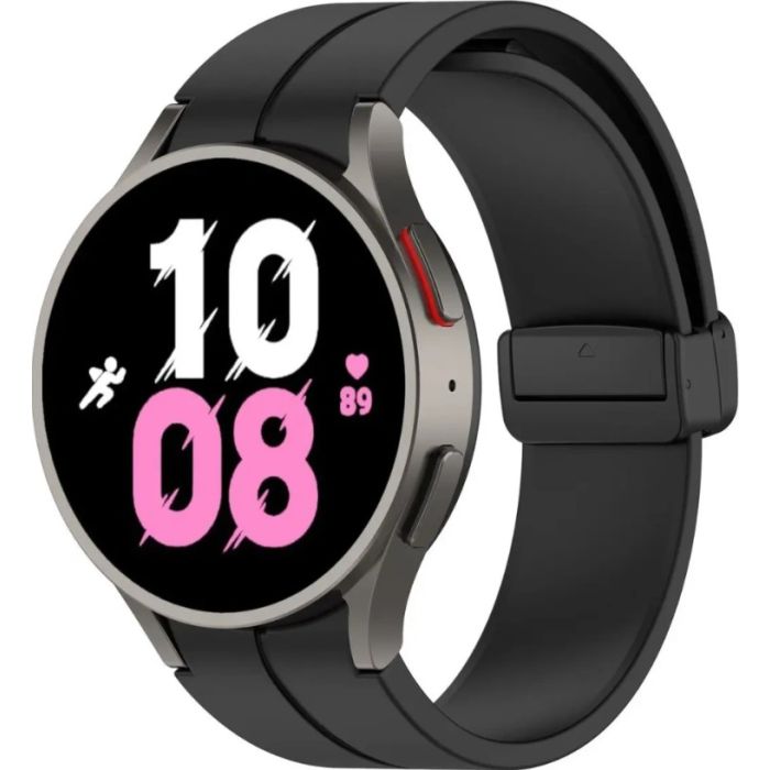 Remienok Bizon Strap Watch Silicone Samsung Galaxy Watch FE/7/6/6 Classic/5/5 Pro/4/4 Classic čierny
