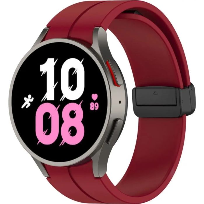 Remienok Bizon Strap Watch Silicone Samsung Galaxy Watch FE/7/6/6 Classic/5/5 Pro/4/4 Classic bordový