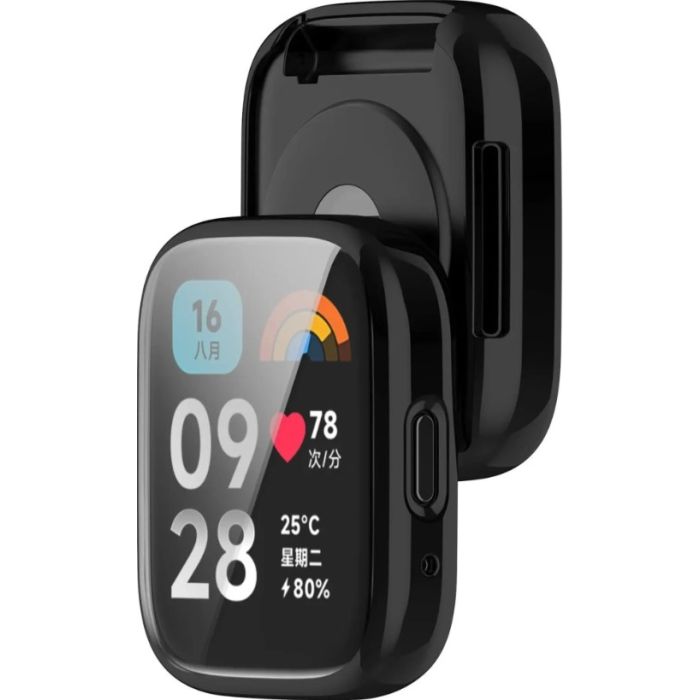 Ochranné puzdro/sklo Bizon Case Watch Felipe Xiaomi Redmi Watch 3 Active čierne