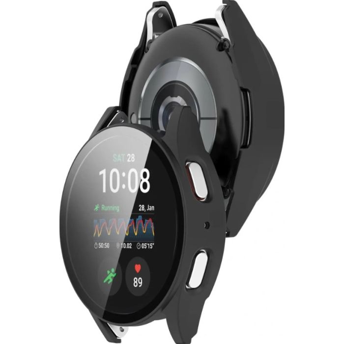 Ochranné puzdro/sklo Bizon Case+Glass Watch Samsung Galaxy Watch7 44 mm čierne