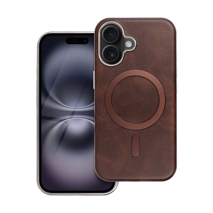 Obal GENTLEMAN MAG COVER Case MagSafe Apple iPhone 16e hnedý