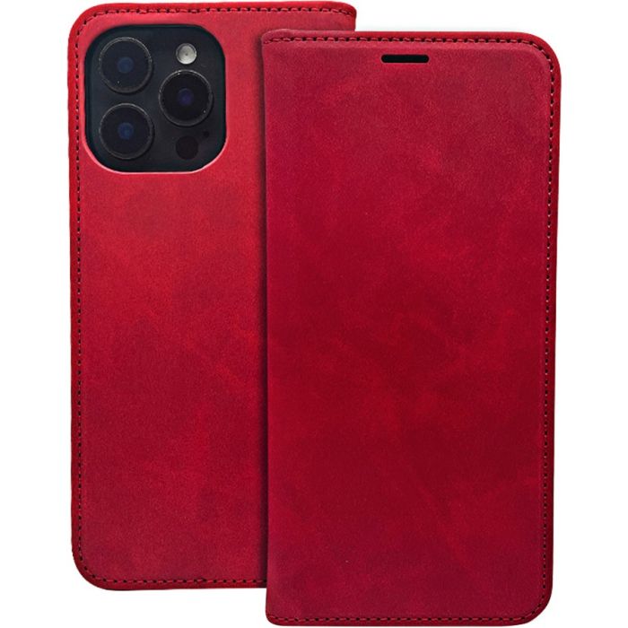 Obal Suede Book Xiaomi Redmi A3 4G červený