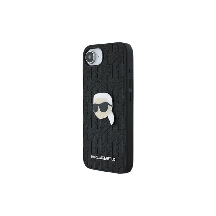Obal Karl Lagerfeld PU Monogram Karl Head Pin Apple iPhone 16e/17e KLHCPSE4PGKLKIPK čierny