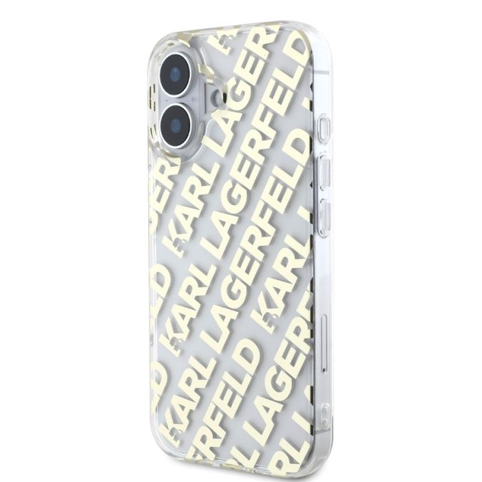 Obal Karl Lagerfeld IML Electroplated Repeated Logo Apple iPhone 16 KLHCP16SHKFOEMD zlatý