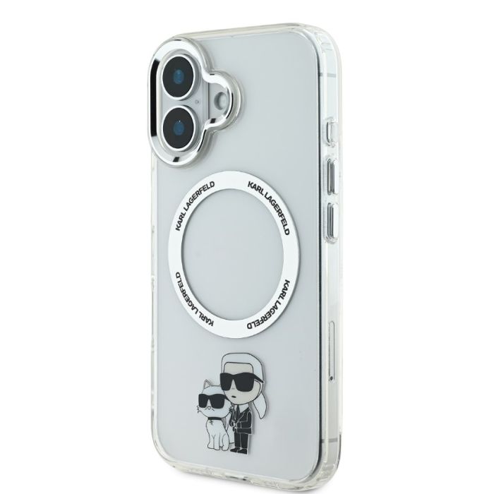Obal Karl Lagerfeld IML Karl and Choupette MagSafe Apple iPhone 16 KLHMP16SHNKCIT transparentný
