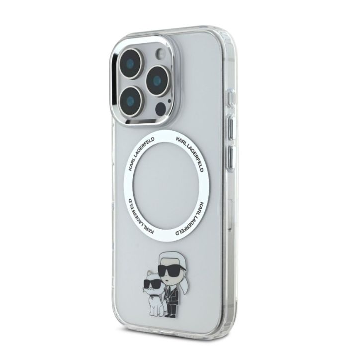 Obal Karl Lagerfeld IML Karl and Choupette MagSafe Apple iPhone 16 Pro KLHMP16LHNKCIT transparentný
