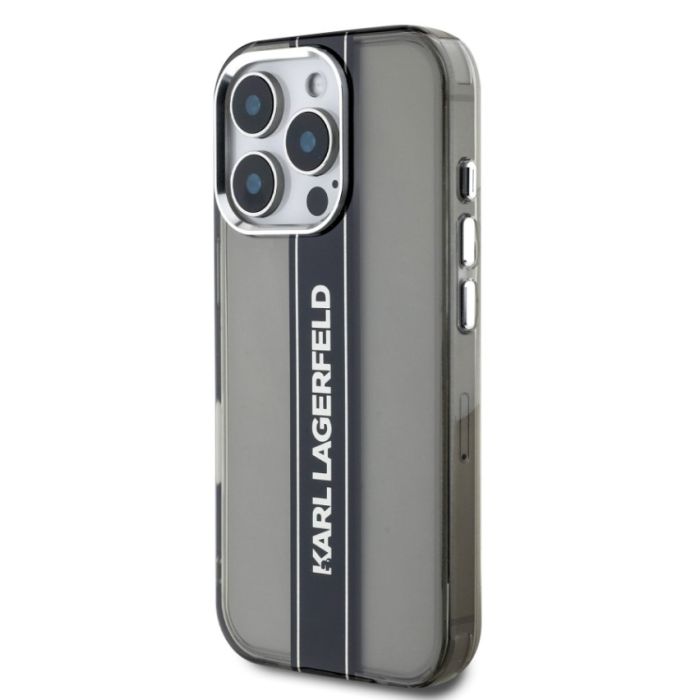 Obal Karl Lagerfeld IML Stripe Logo Apple iPhone 16 Pro Max KLHCP16XHCFCPSCK čierny