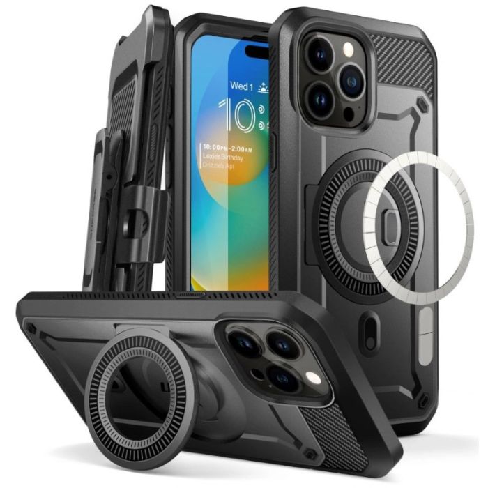 Obal Supcase Unicorn Beetle Pro Mag MagSafe Apple iPhone 15 Pro Max čierny
