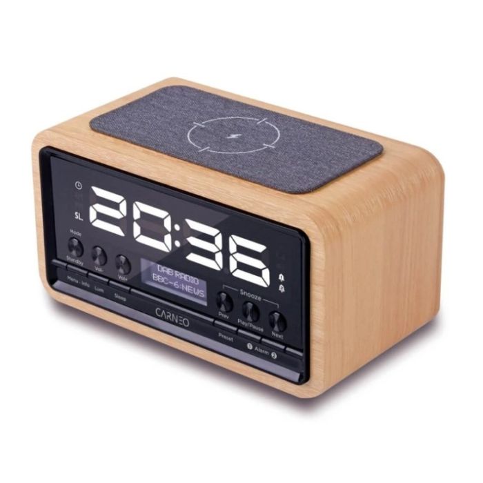 CARNEO W20D DAB, FM rádio, bezdrôtové nabíjanie, hnedé
