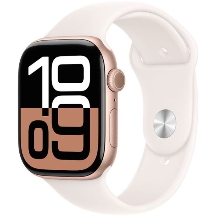 Apple Watch Series 10 GPS 42mm Rose Gold Aluminium Case with Light Blush Sport Band - M/L