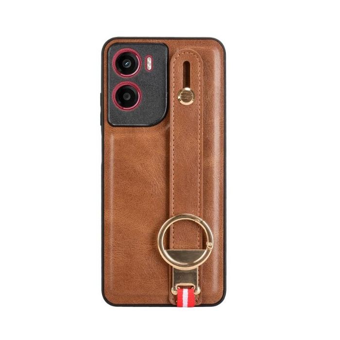 Obal Leather TPU/TPC Motorola Moto G05/E15 hnedý