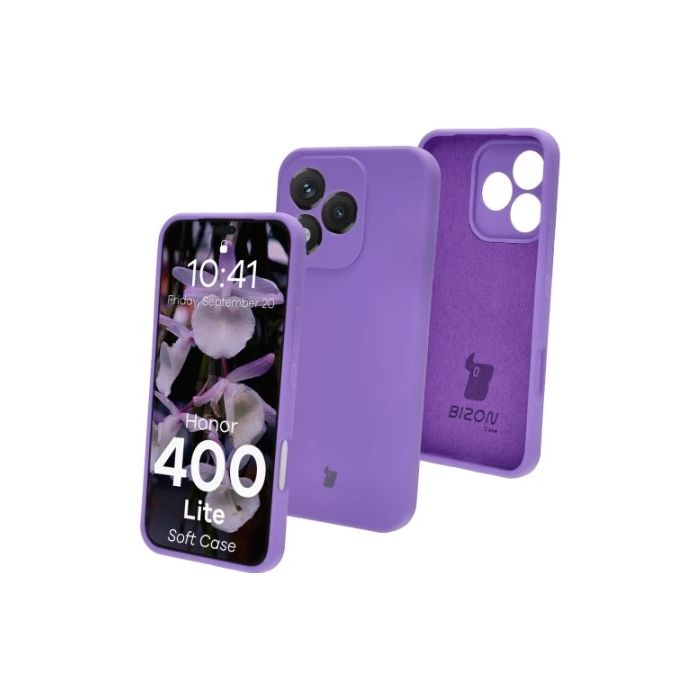 Obal Bizon Soft Case Honor 400 Lite 5G fialový