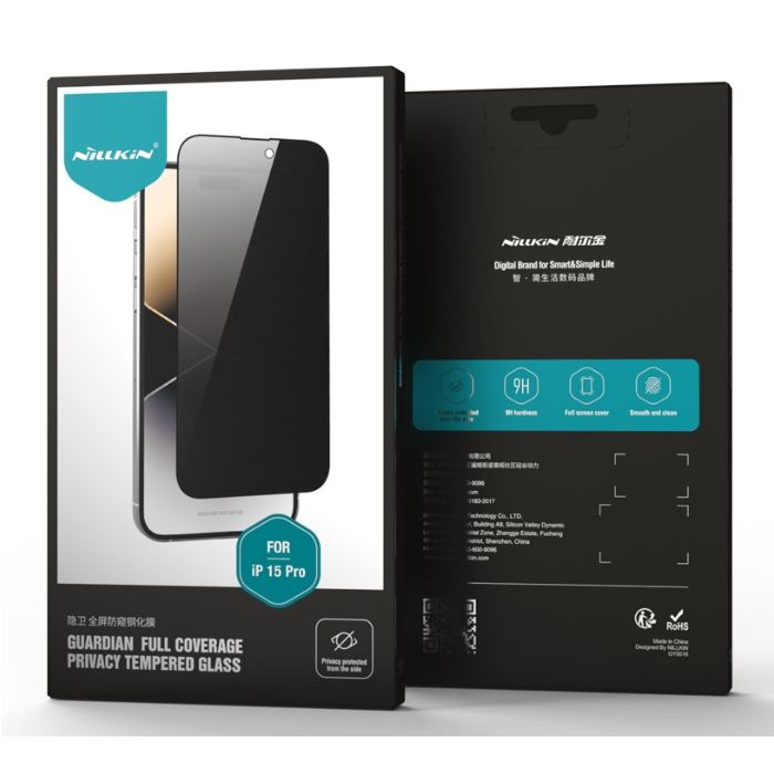 Ochranné sklo Nillkin Guardian Privacy 0.33mm 2.5D Apple iPhone 15 Pro čierne