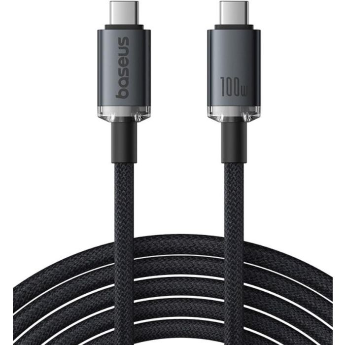 Baseus Crystal Shine Series USB-C/USB-C 100W USB3.2 20Gbps 1.5m Cluster Black