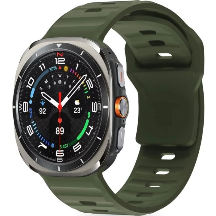 Tech-Protect Silicone Line Samsung Galaxy Watch Ultra 47mm Olive Green