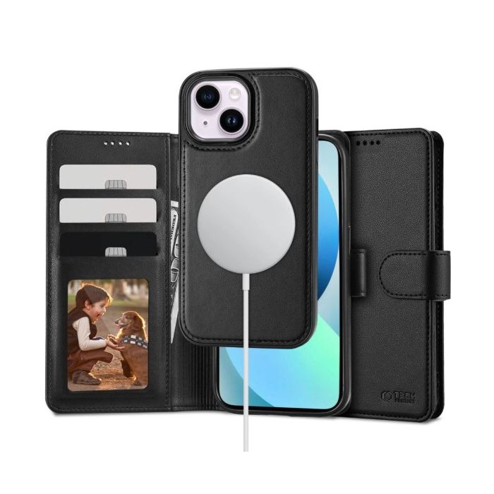 Obal Tech-Protect Wallet MagSafe 2v1 Apple iPhone 13 čierny