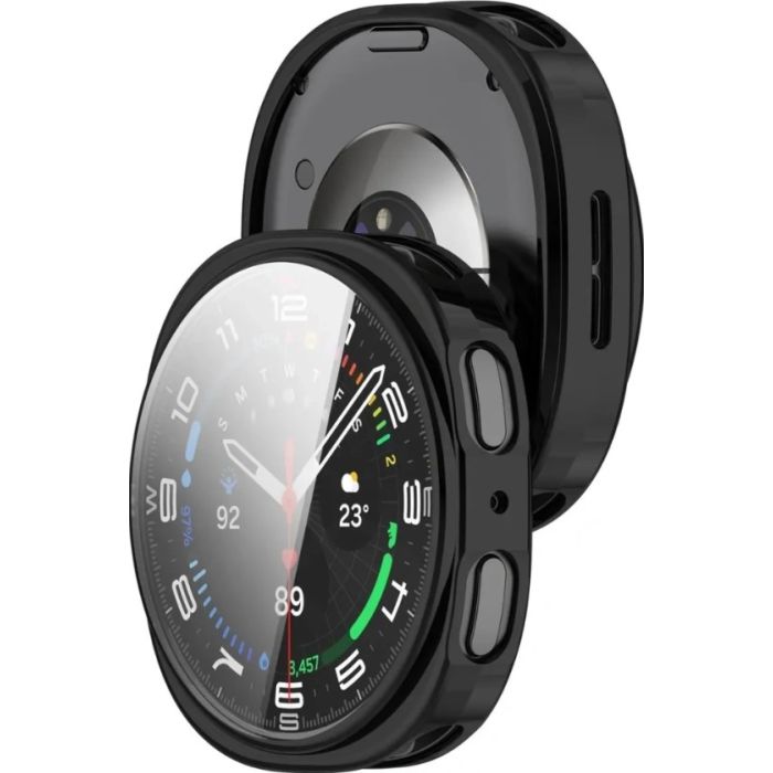 Ochranné puzdro/sklo Bizon Case Watch Felipe Samsung Galaxy Watch 8 44mm čierne