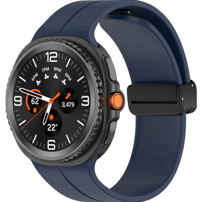 Remienok Bizon Strap Watch Silicone L Samsung Galaxy Watch 8 40mm/44mm/8 Classic 46mm modrý
