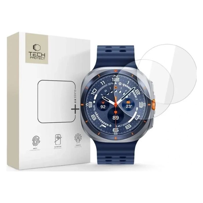 Ochranné sklo Tech-Protect Glass Fit+ Samsung Galaxy Watch Ultra 2024/2025 47mm transparentné (2ks)