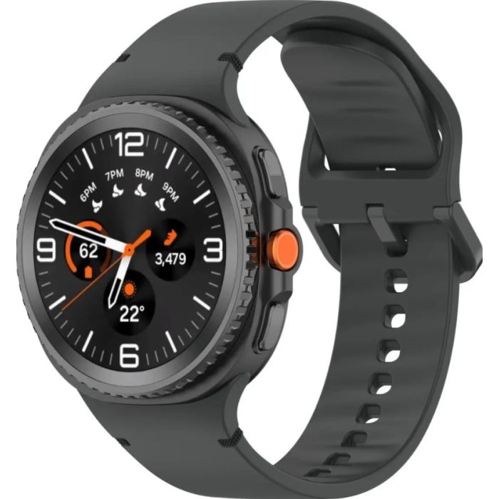 Remienok Bizon Strap Watch Silicone G Samsung Galaxy Watch 8 40mm/44mm/8 Classic 46mm sivý