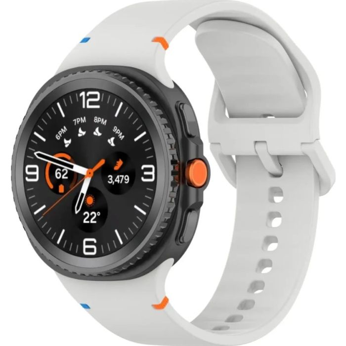 Remienok Bizon Strap Watch Silicone G Samsung Galaxy Watch 8 40mm/44mm/8 Classic 46mm svetlo sivý