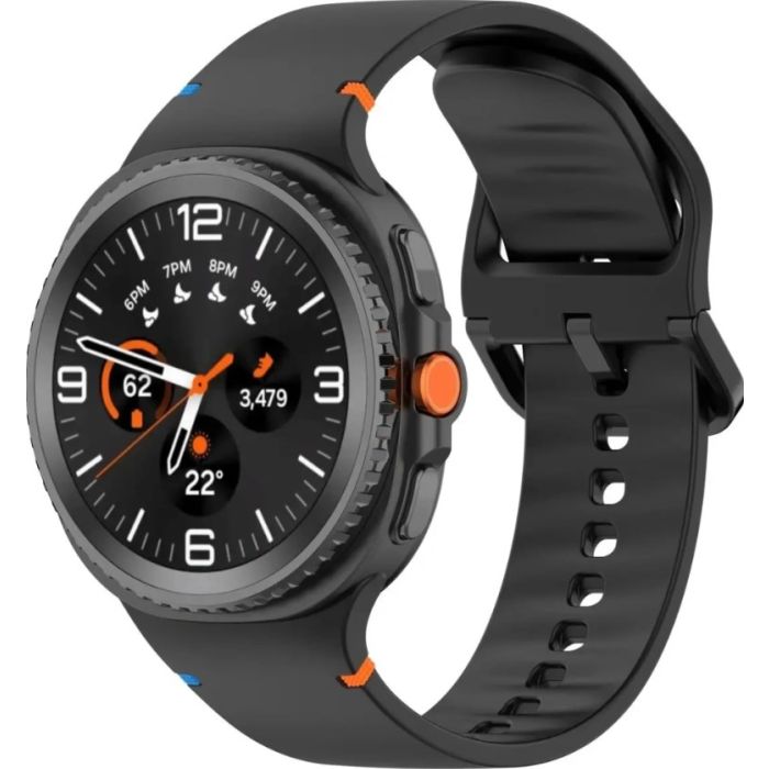 Remienok Bizon Strap Watch Silicone G Samsung Galaxy Watch 8 40mm/44mm/8 Classic 46mm čierny