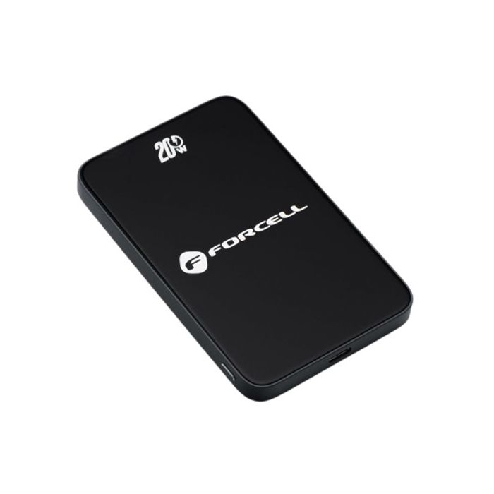 FORCELL F-ENERGY F5K8 Super Slim Powerbank, MagSafe PD3.0 QC4.0 15W, 5000mAh, čierna