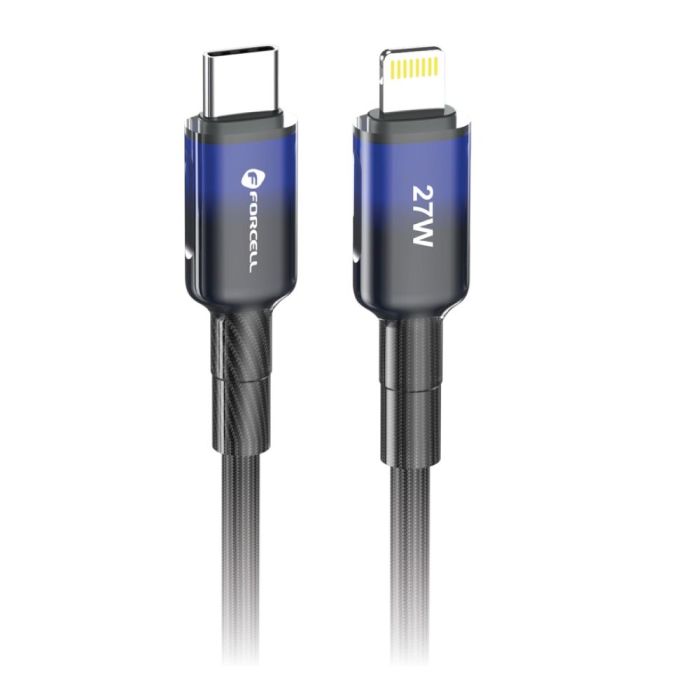 FORCELL F-ENERGY C356 Gradient , USB-C/Lightning, PD 3A 27W, 1m, čierny