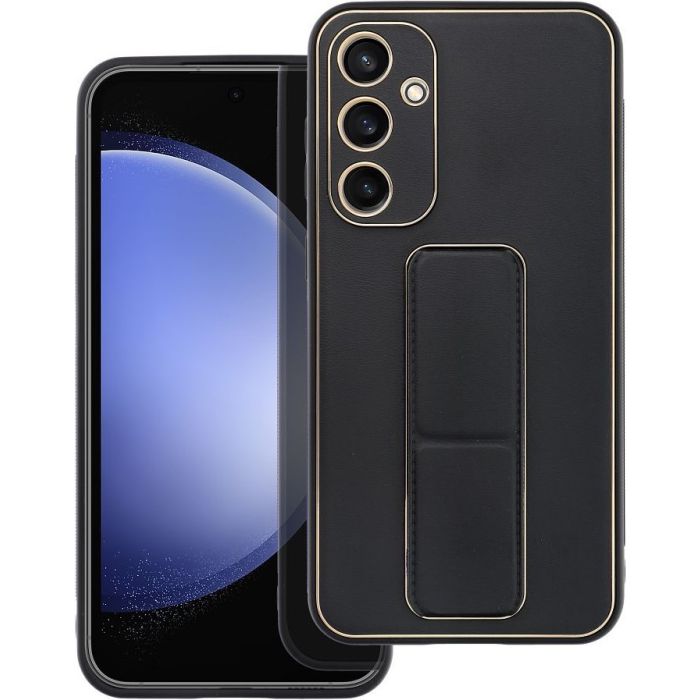 Obal LEATHER Case Kickstand Samsung Galaxy S24 FE 5G S721 black