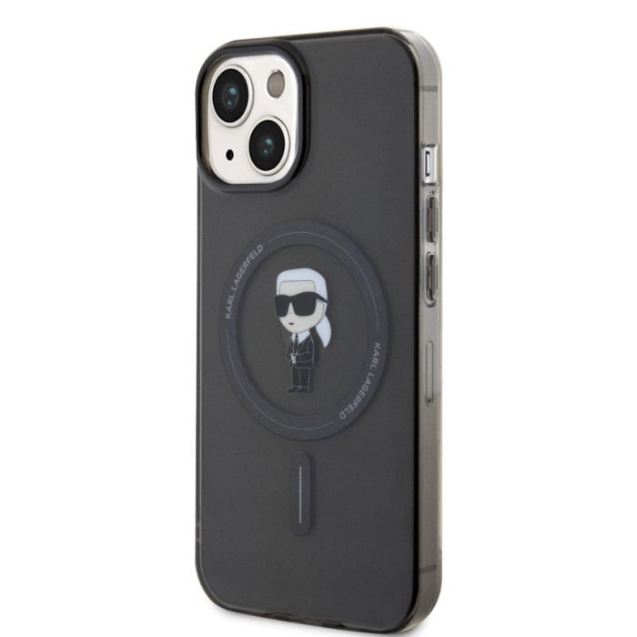 Obal Karl Lagerfeld IML Ikonik MagSafe Apple iPhone 15 KLHMP15SHFCKNOK čierny