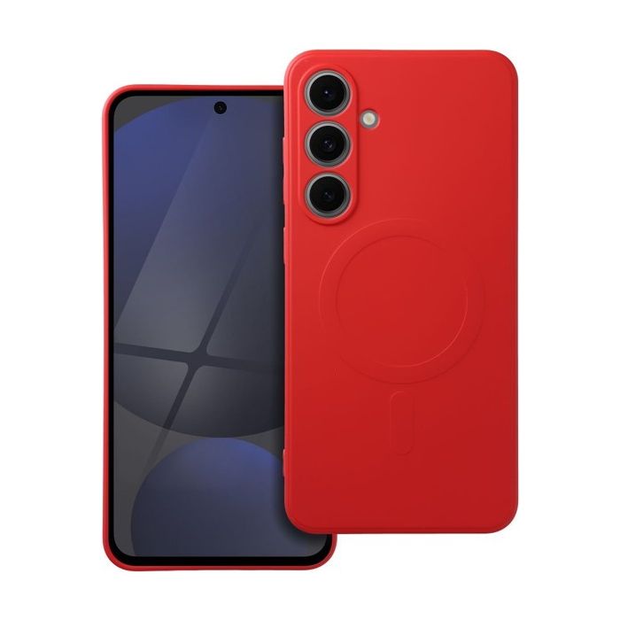 Obal SILICONE MAG COVER Case MagSafe Samsung Galaxy S24 FE 5G S721 red