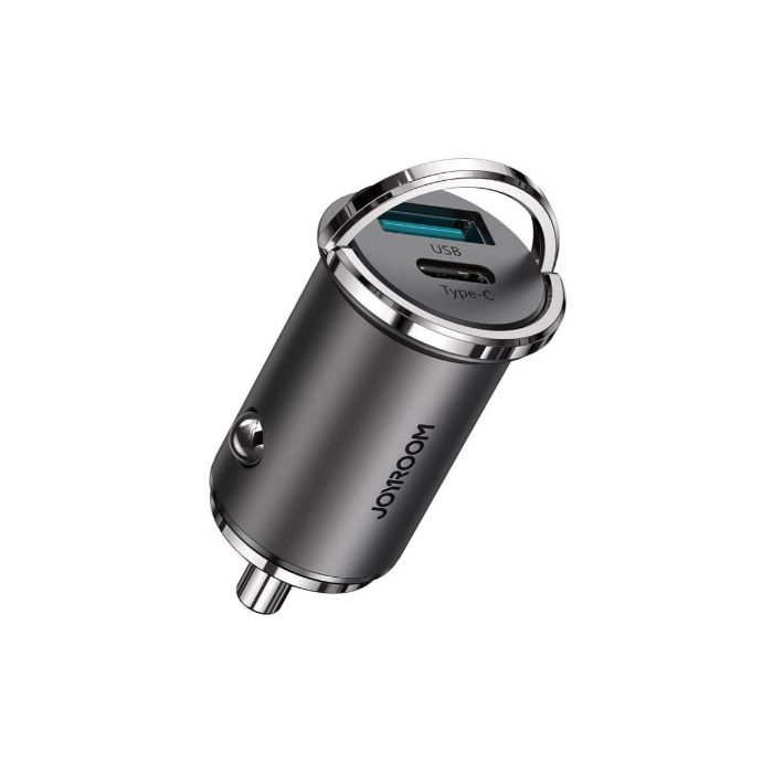 Joyroom Mini C-A35, USB-A+USB-C, 45W 5A Power Delivery Quick Charge 3.0 AFC SCP, čierna