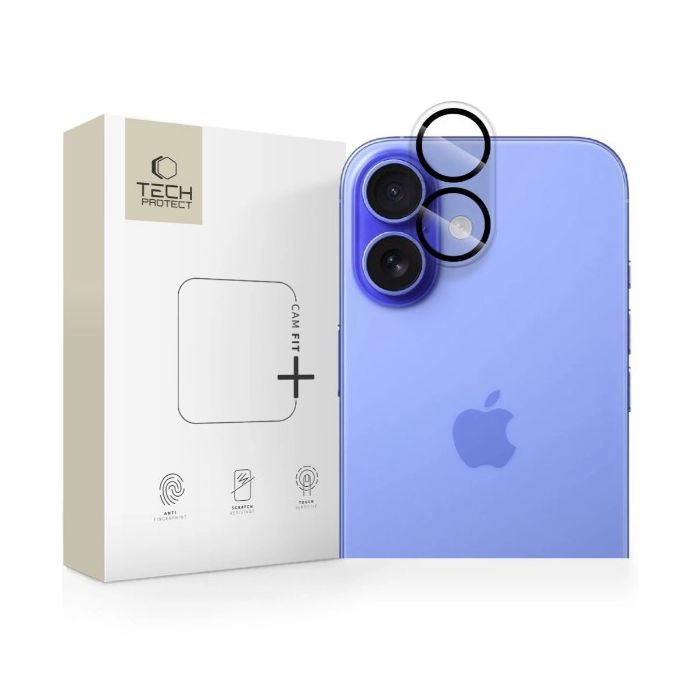 Ochranné sklo na fotoaparát Tech-Protect Cam Fit+ Apple iPhone 17 transparentné