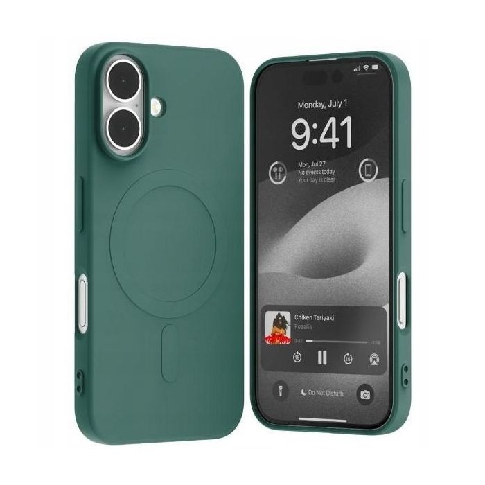 Obal Mercury SemiSilicone Magsafe Apple iPhone 16 zelený