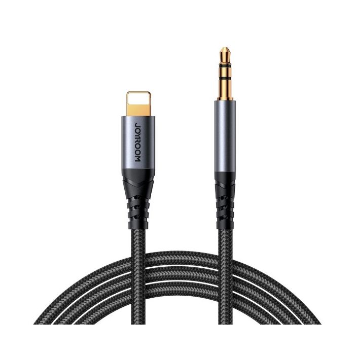 Joyroom Audio Transfer Series SY-A06, AUX 3,5mm/Lightning 8 pin, 1.2m, čierny
