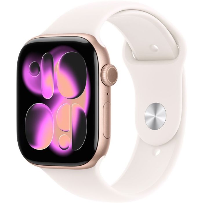 Apple Watch Series 11 GPS 46mm Rose Gold Aluminium Case with Light Blush Sport Band - S/M