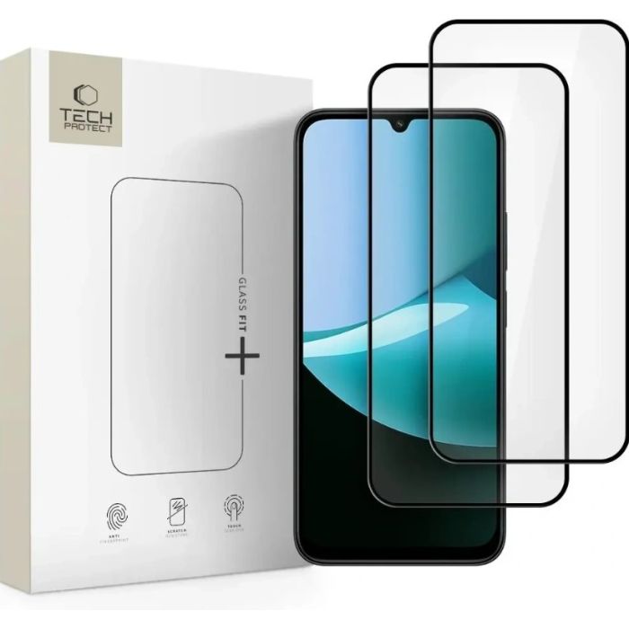 Ochranné sklo Tech-Protect Glass Fit+ Xiaomi Redmi 15C/POCO C85 čierne (2ks)