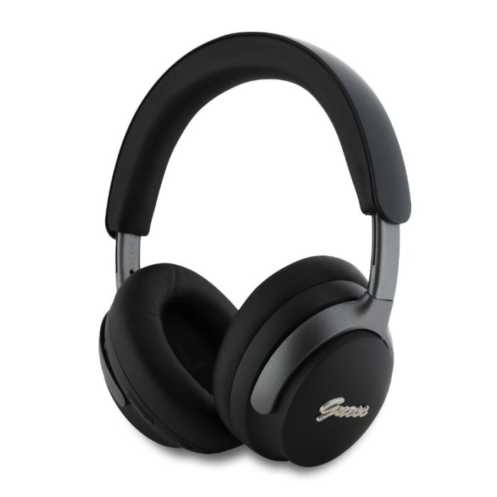 Guess PU Leather Script Logo ANC/ENC bezdrôtové slúchadlá GUBHC22PSFCSMK čierne