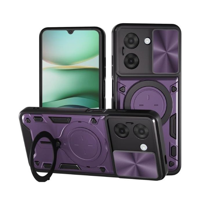 Obal Rotating Ring Armor Xiaomi Redmi A5 fialový