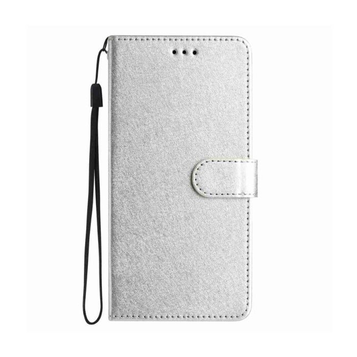 Obal Texture PU Book Xiaomi Redmi 15 4G/5G strieborný