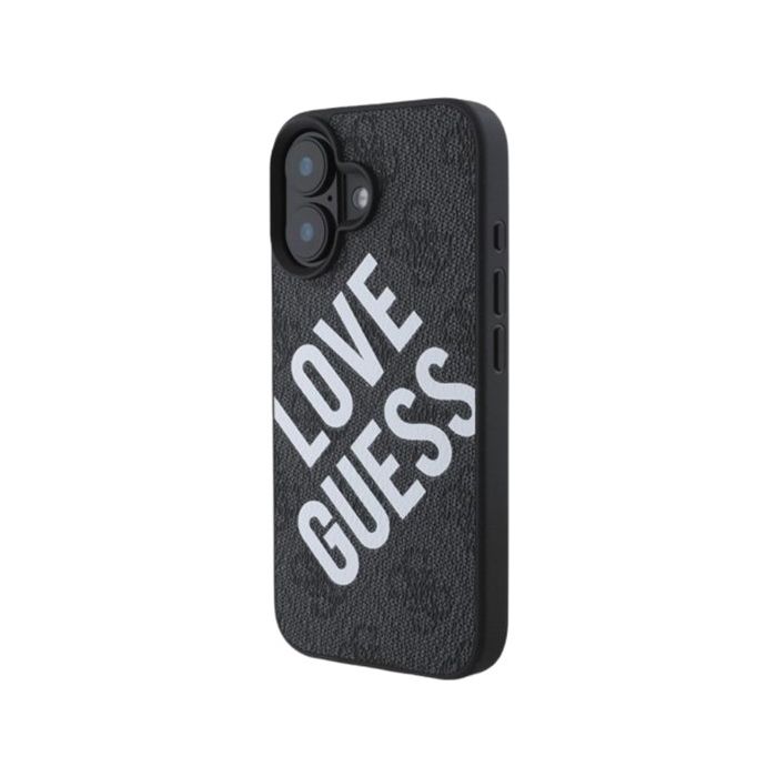 Obal Guess PU Leather 4G Big Love Logo MagSafe Apple iPhone 16 GUHMP16SP4PLGWK Black