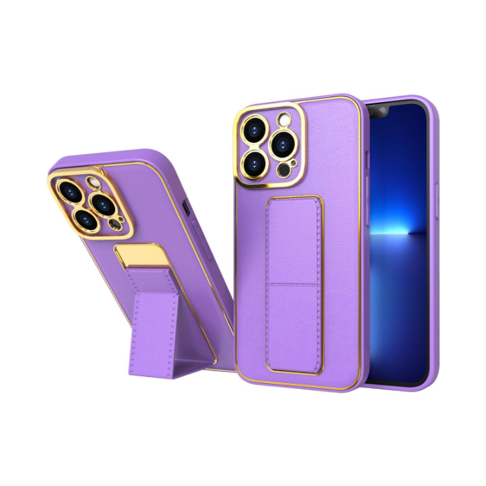 Obal LEATHER Kickstand Samsung Galaxy A13 A135/A137 fialový