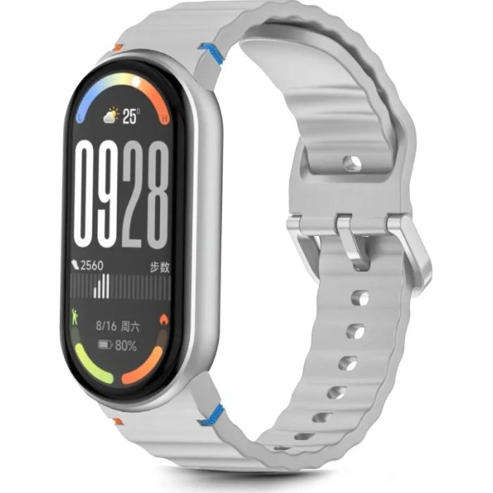 Remienok Tech-Protect Silicone Sport Xiaomi Smart Band 8/9/10/NFC sivý