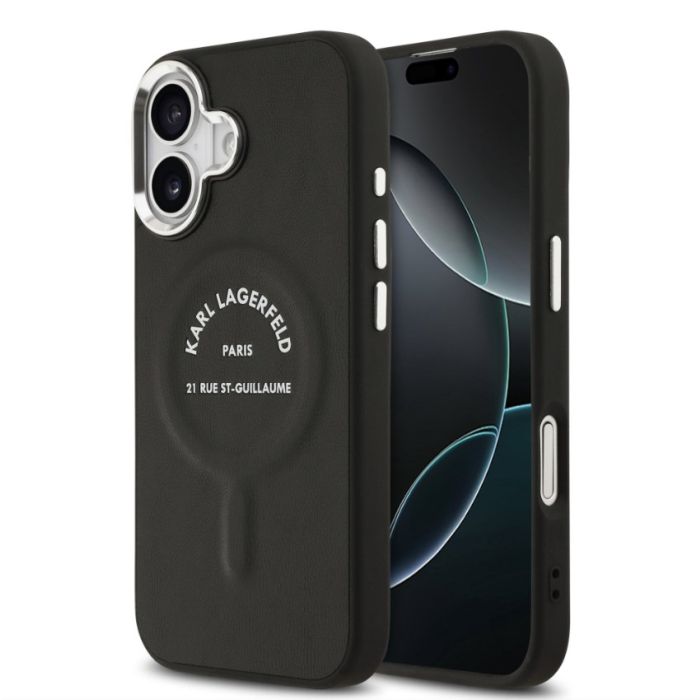 Obal Karl Lagerfeld PU RSG Logo MagSafe Apple iPhone 17 KLHMP17SPSKRSGEK čierny
